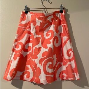 J. Crew Coral A-Line Knee-Length Skirt